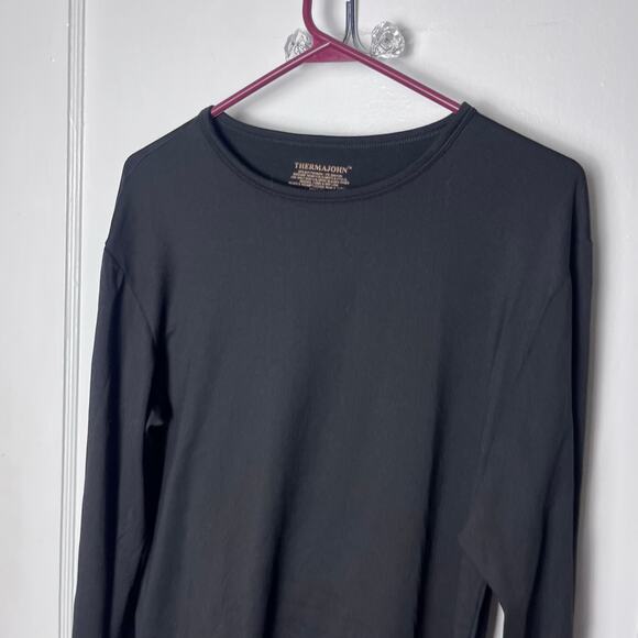 Thermajohn Men's Black Long Sleeve Base Layer Knit Thermal Shirt Size XXL - Picture 2 of 7